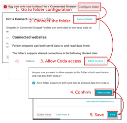 Connecting a folder to Coda