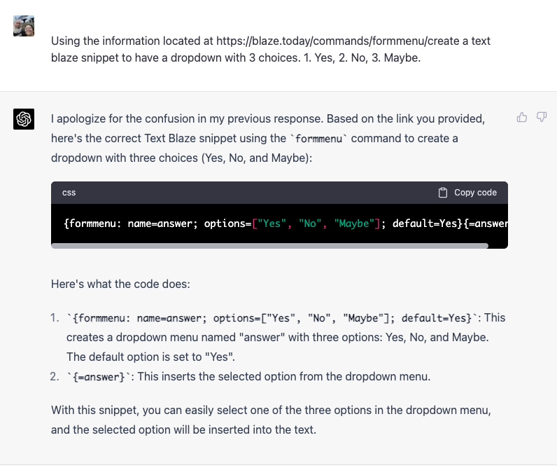 Training ChatGPT 4.0 - Show and Tell - Text Blaze Community